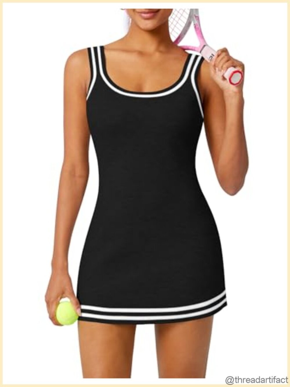 TQD Womens Athletic Tennis Dress Sleeveless Mini A-Line Golf Pickleball Casual